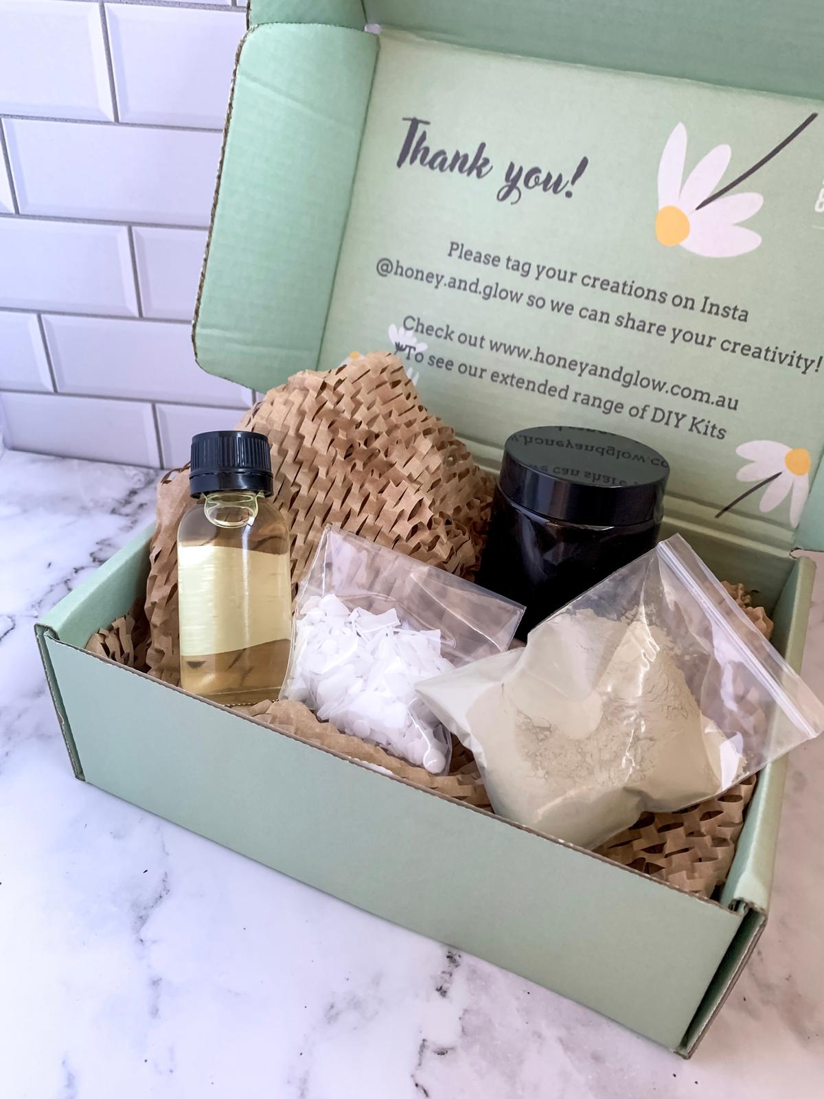 DIY Kit - French Green Clay Face Mask - honeyandglow-com