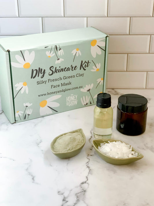 DIY Kit - French Green Clay Face Mask - honeyandglow-com