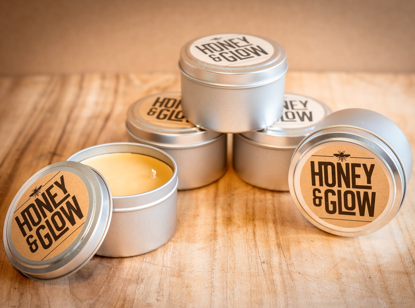 Beeswax Travel Tin Candle - honeyandglow-com