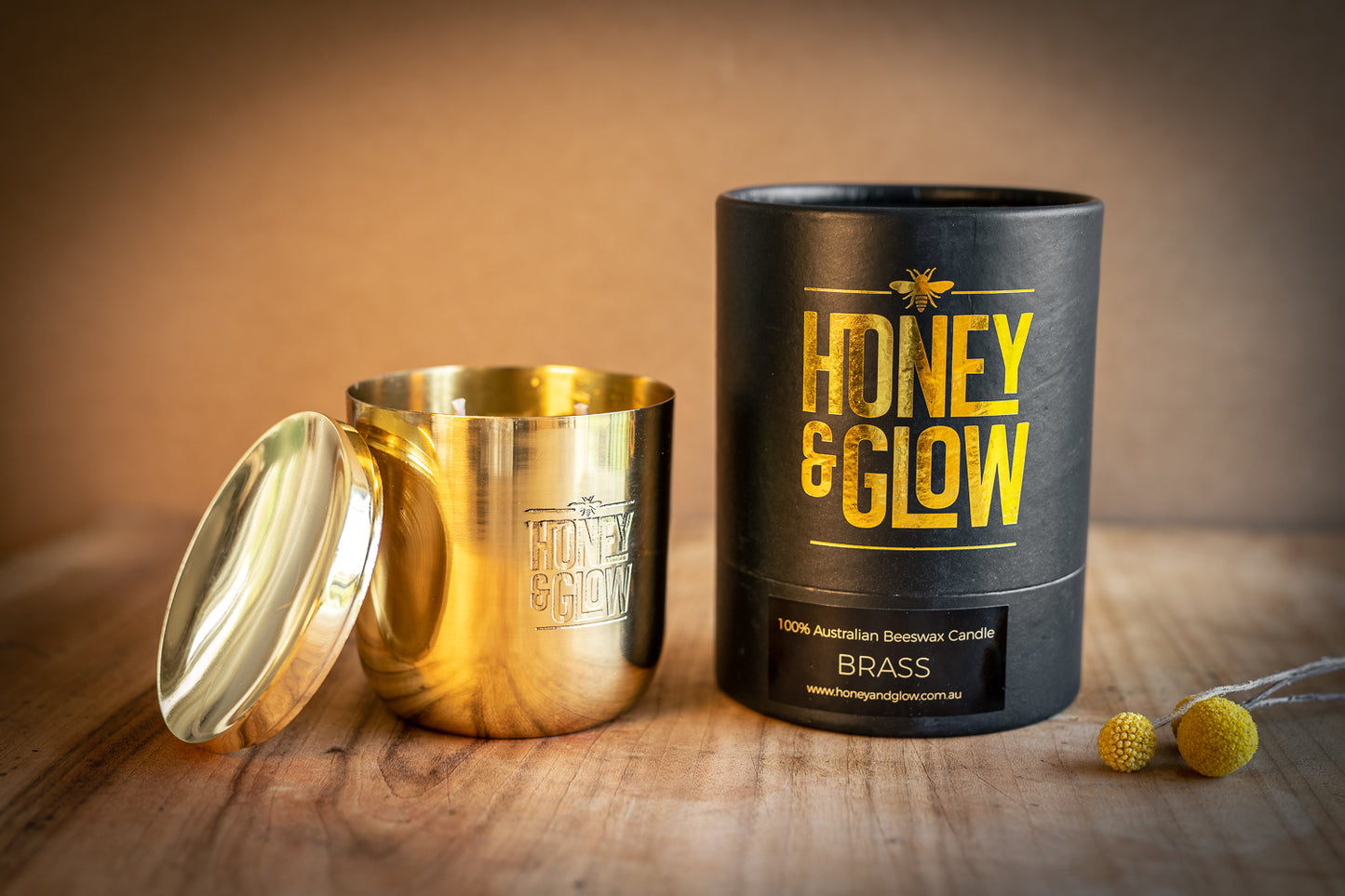 ‘Metallic’ Candle Range - honeyandglow-com